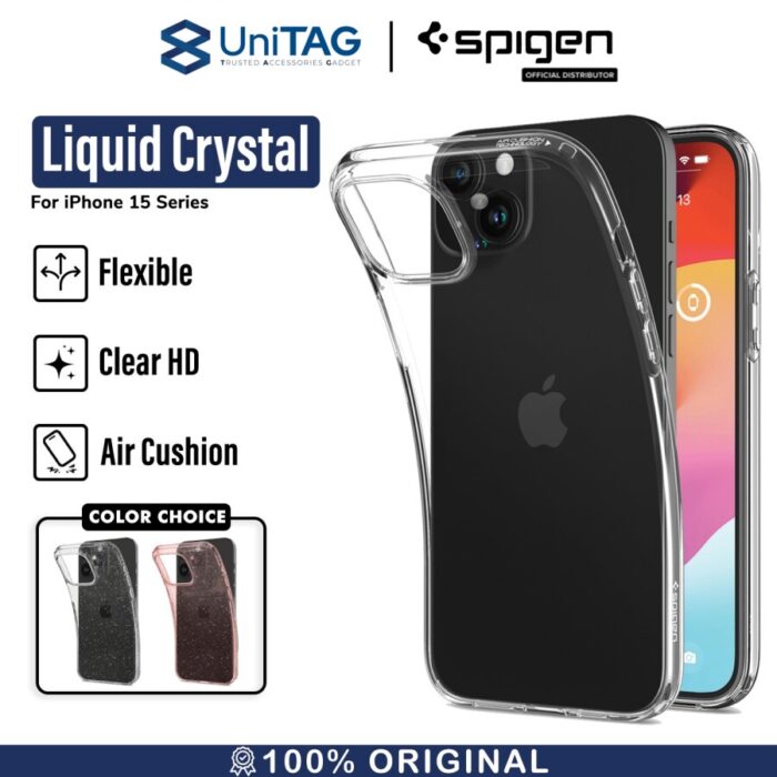 Case iPhone 15 Pro Max Plus Spigen Liquid Crystal Clear Soft Casing - Crystal Clear, 15 Pro Max Case iPhone 15 Pro Max Plus Spigen Liquid Crystal Clear Soft Casing - Crystal Clear, 15 Pro Max