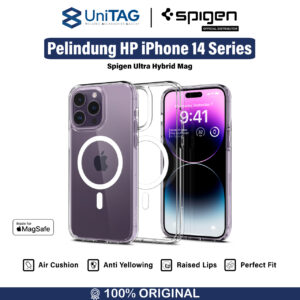 Case iPhone 14 Pro Max Plus Spigen Ultra Hybrid MagSafe Clear Casing