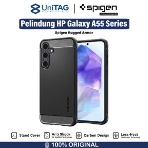 Case Pelindung HP Case for Samsung Galaxy A55 Spigen Rugged Armor TPU Carbon Cover Casing