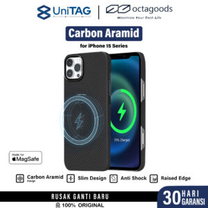 Case iPhone 15 Pro Max Plus Octagoods Carbon Aramid MagSafe Hardcase