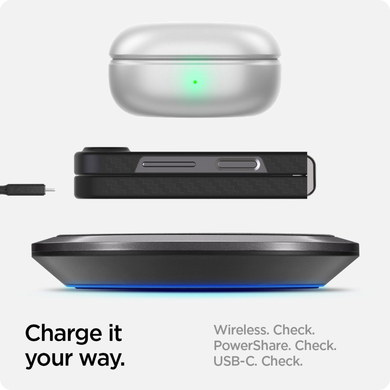 Case Samsung Galaxy Z Flip 6 Spigen Air Skin Aramid Slim Carbon Casing - Gambar 7