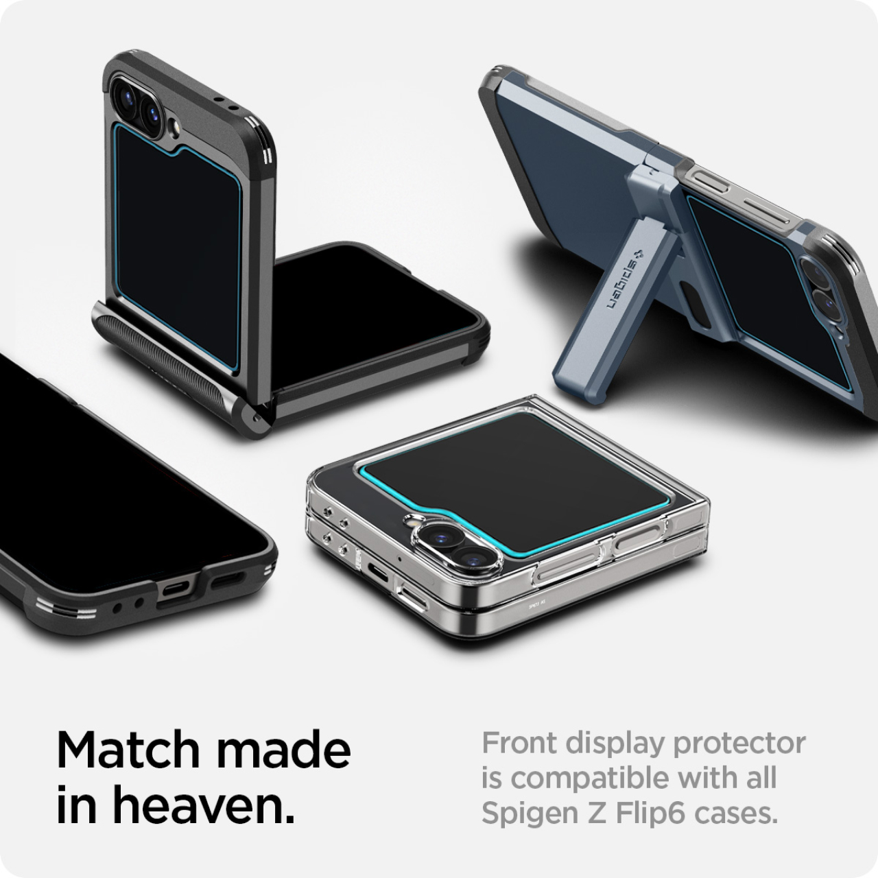 Tempered Glass Samsung Galaxy Z Flip 6 Spigen Glas tR Ez Fit Protector - Gambar 4