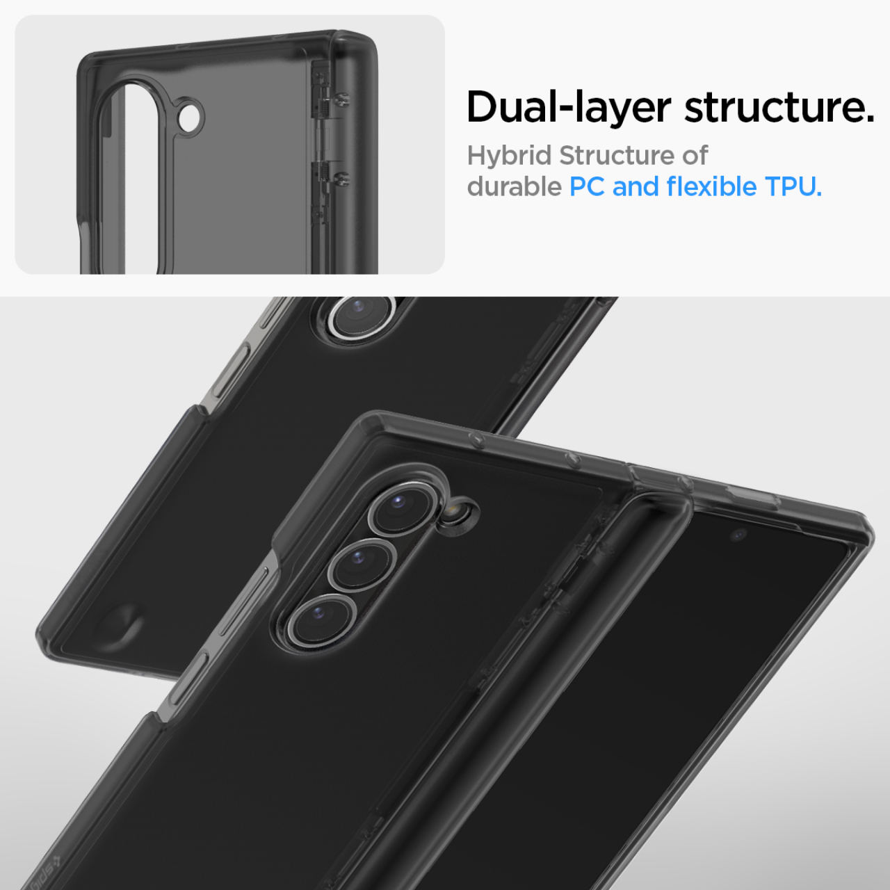 Case Pelindung HP for Samsung Galaxy Z Fold 6 Spigen Ultra Hybrid Pro Clear Cover Case for - Gambar 2