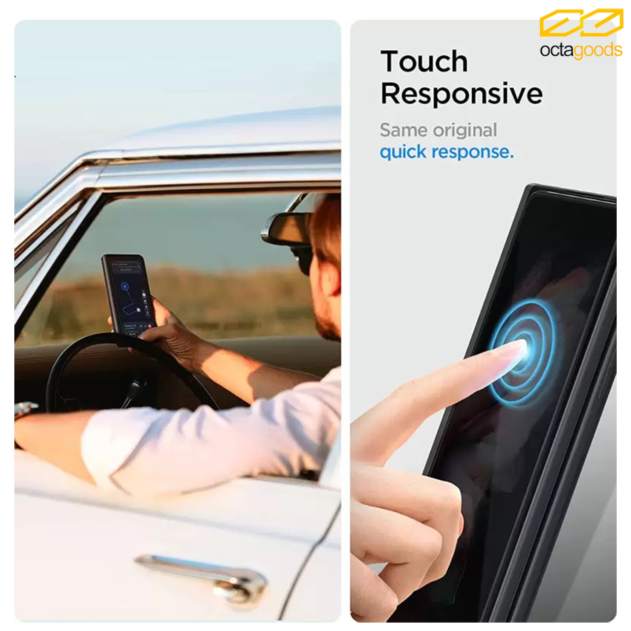 Tempered Glass Samsung Galaxy Z Fold 6 Octagoods Clear Privacy Anti Spy Anti Gores 9H - Gambar 4