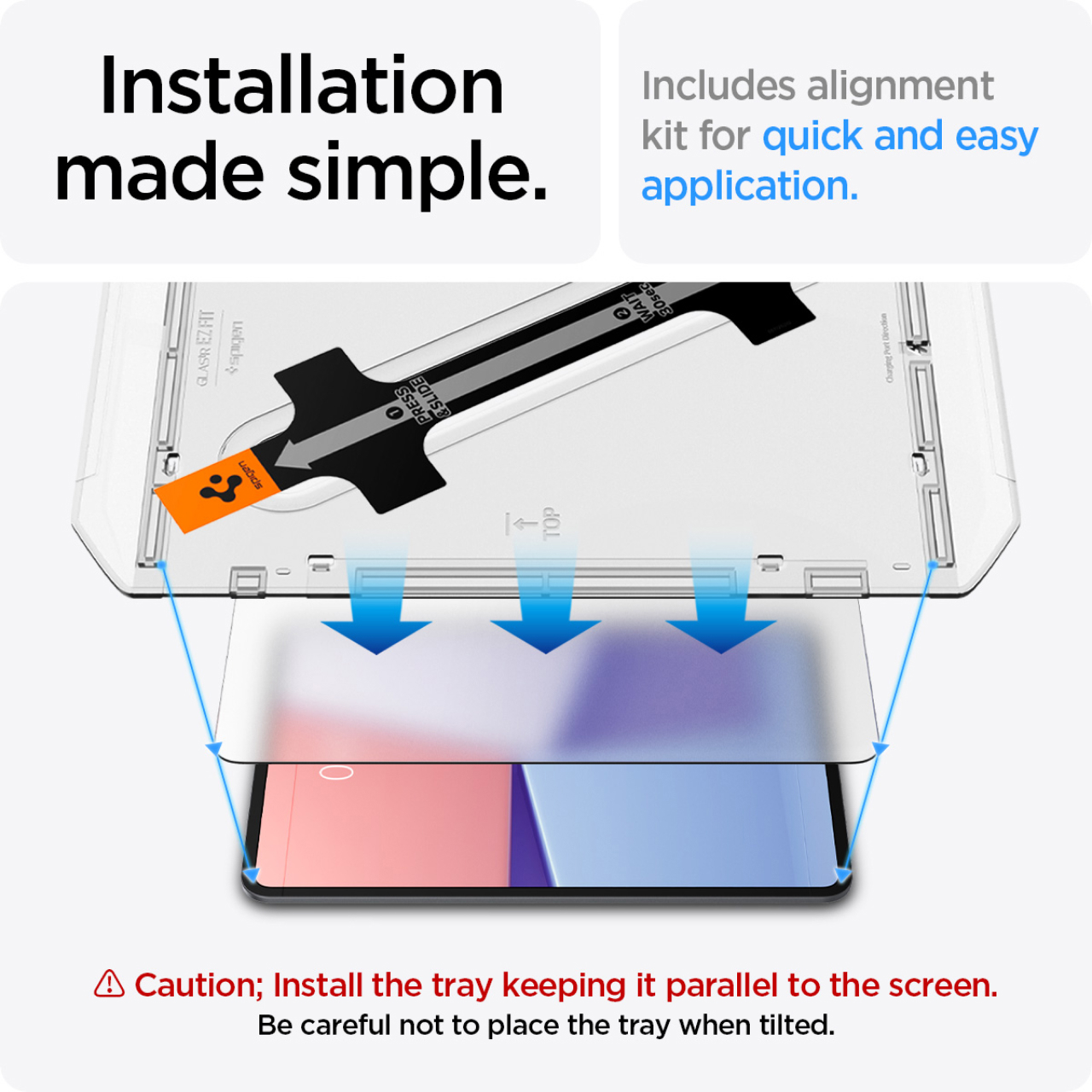 Tempered Glass iPad Air 13" M2 2024 Spigen Glas tr Ez Fit Paperlike - Gambar 3