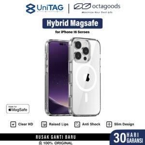 Case iPhone 16 Series Pro Max Plus Octagoods Hybrid Magsafe Clear Anti Shock Crack Shockproof Casing