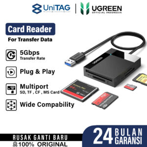 Card Reader UGREEN Hub 4 in 1 USB A 3.0 / USB C to SD MicroSD TF CF MS