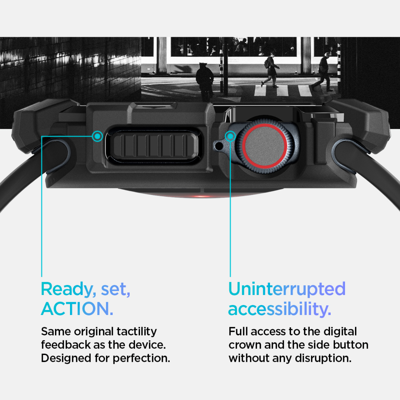 Case Apple Watch Series 10 46mm/42mm Spigen Rugged Armor Softcase Carbon Anti Shock Casing iwatch - Gambar 6