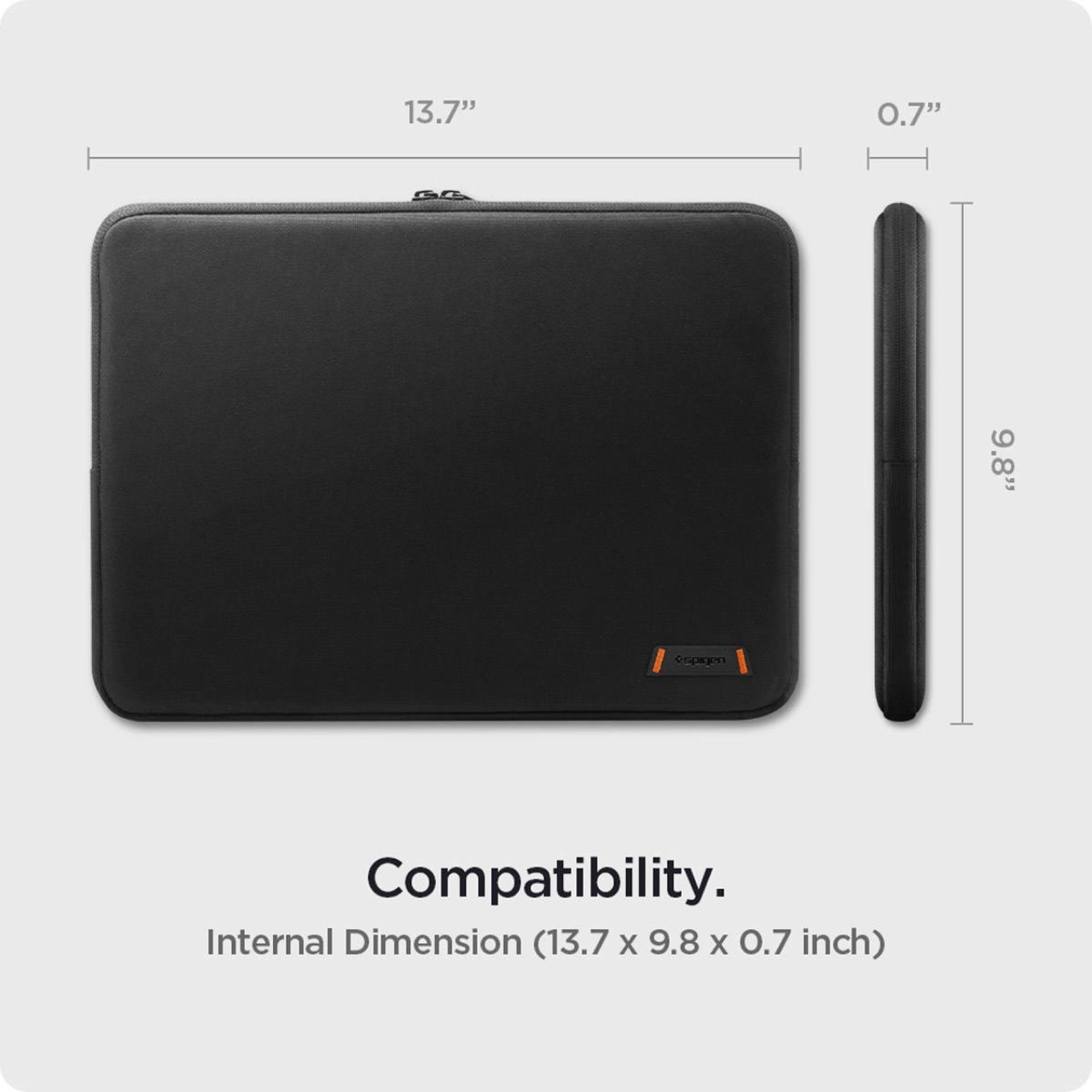 Tas Laptop 14 inch Spigen Basic Sleeve for Macbook Pro Air inch Case Waterproof Cover Notebook - Gambar 4