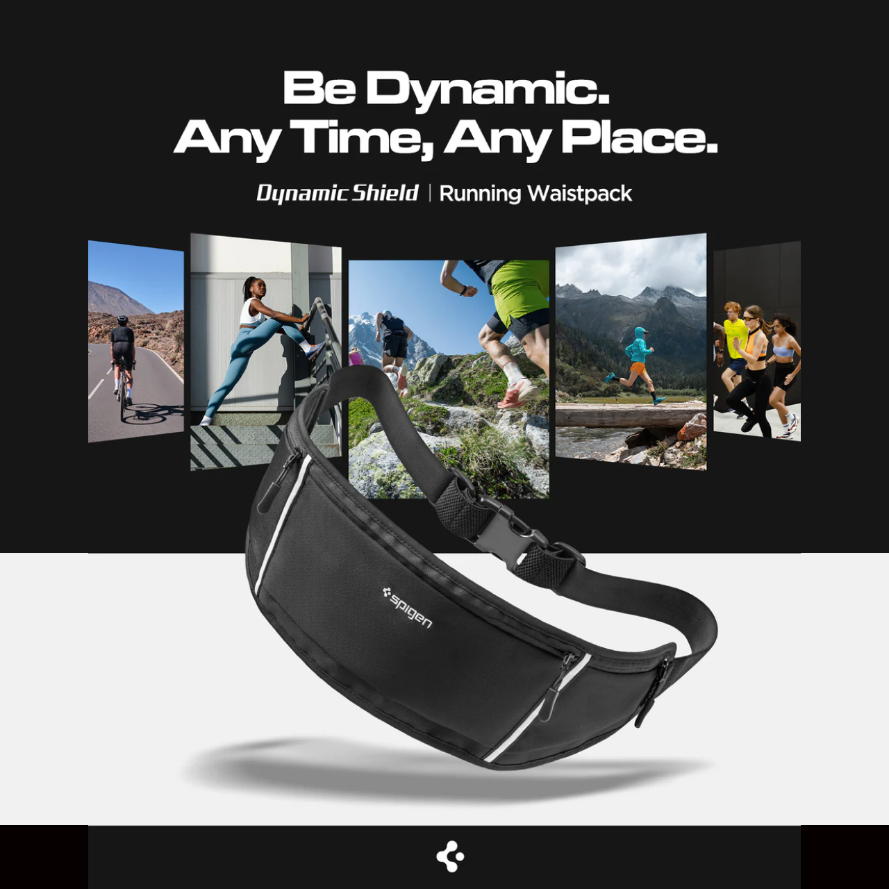 Running Belt Tas Ikat Pinggang Lari WaterProof Spigen DynamicShield Waistbag Sport Elastic Olahraga - Gambar 6