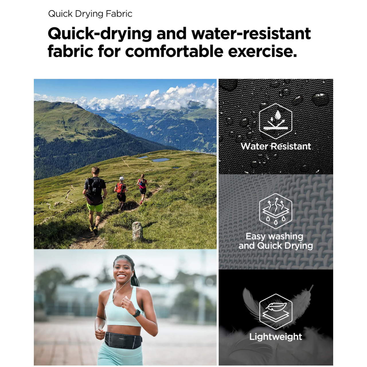 Running Belt Tas Ikat Pinggang Lari WaterProof Spigen DynamicShield Waistbag Sport Elastic Olahraga - Gambar 7