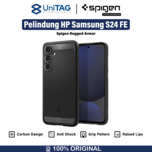Case Samsung Galaxy S24 FE Spigen Rugged Armor Carbon Fiber Anti Scratch Shock Crack Slip Casing