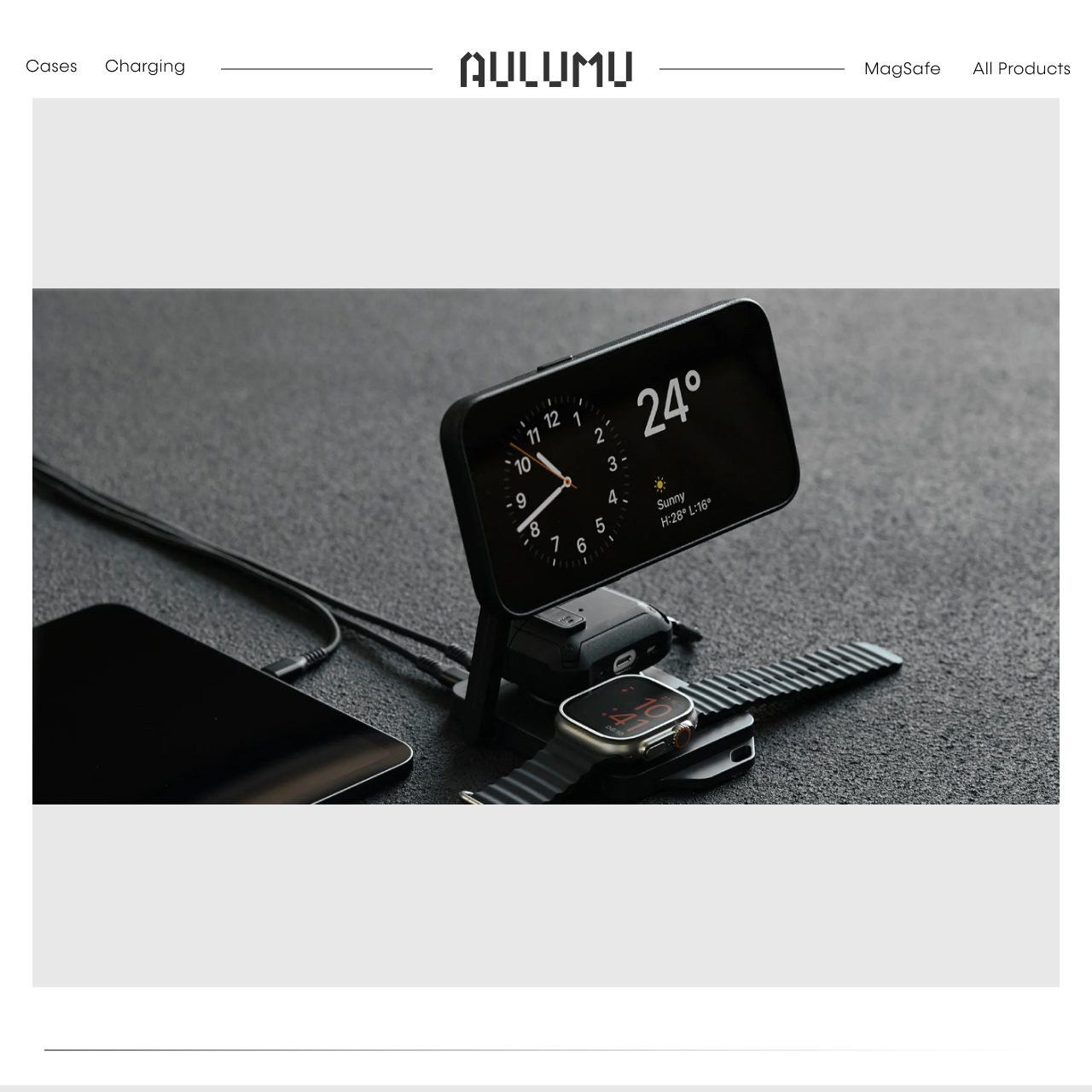 Wireless Charger Stand Aulumu Folding Charging Station MagSafe 15W iPhone Airpods iWatch Apple Watch - Gambar 3