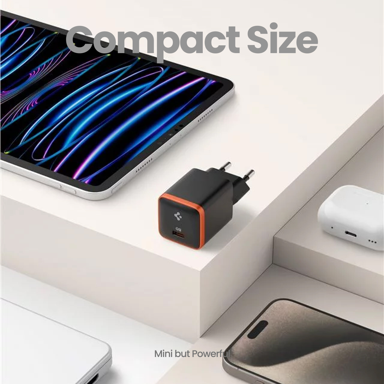 Kepala Charger iPhone 16 15 Pro Max Plus Spigen ArcStation Essential PD 30W Fast Charging Adaptor - Gambar 5