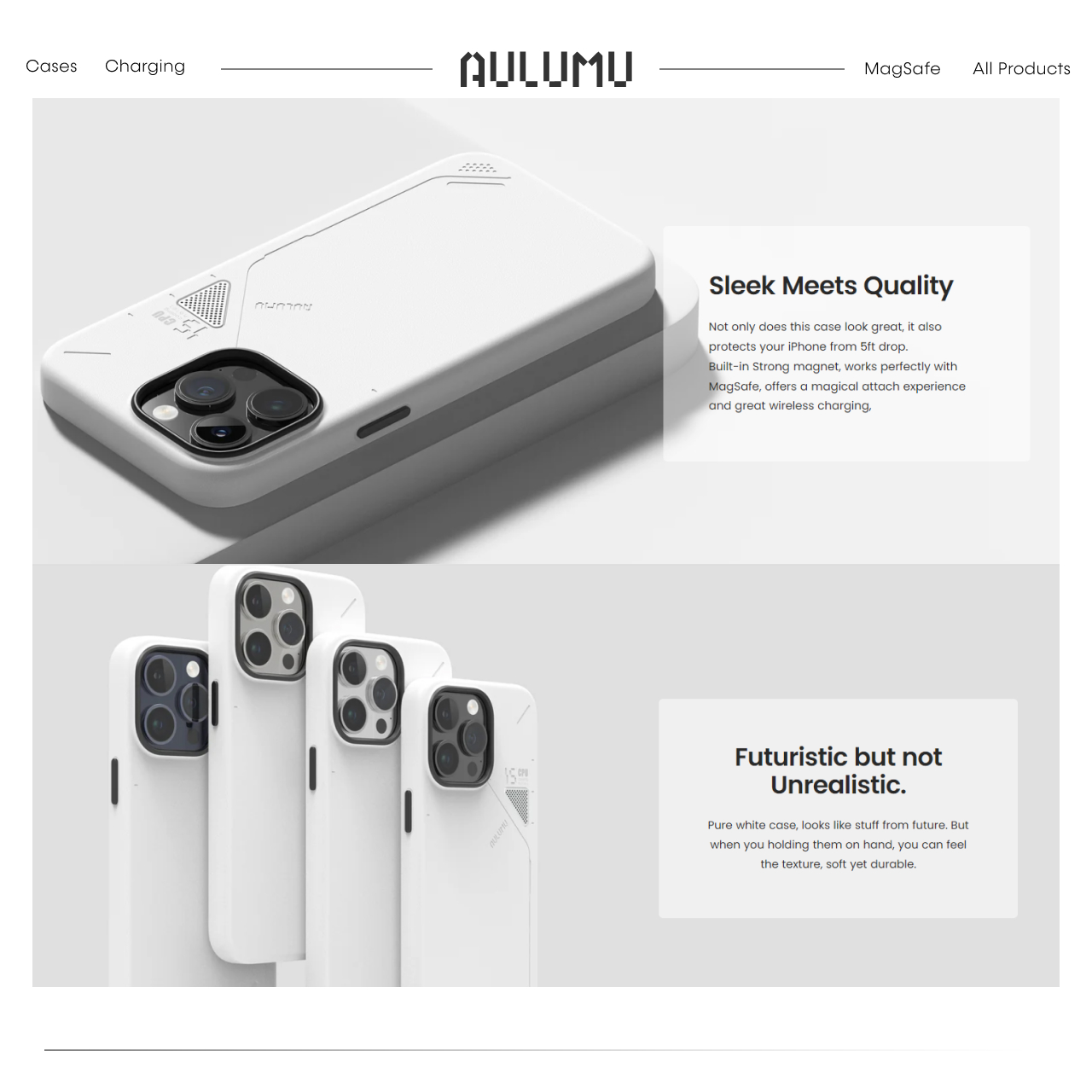 Case iPhone 14 Pro Max Plus Aulumu Vegan Leather MagSafe Anti Shock Crack Hybrid Cover Casing Kulit - Gambar 6