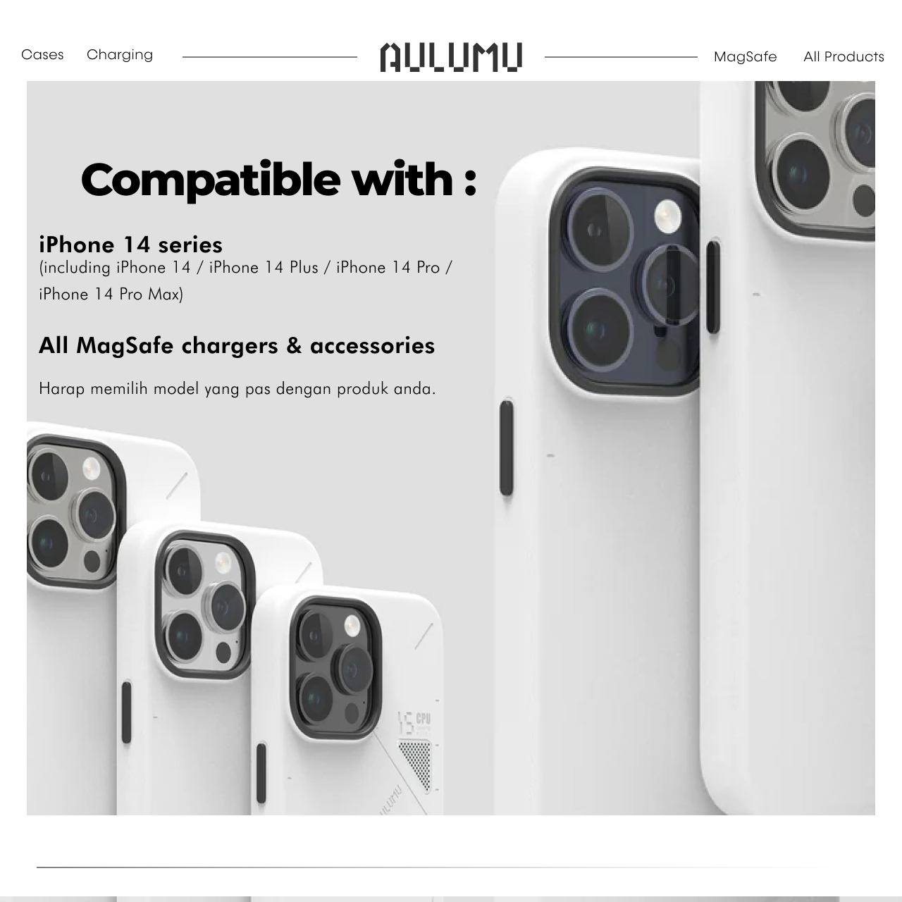 Case iPhone 14 Pro Max Plus Aulumu Vegan Leather MagSafe Anti Shock Crack Hybrid Cover Casing Kulit - Gambar 5