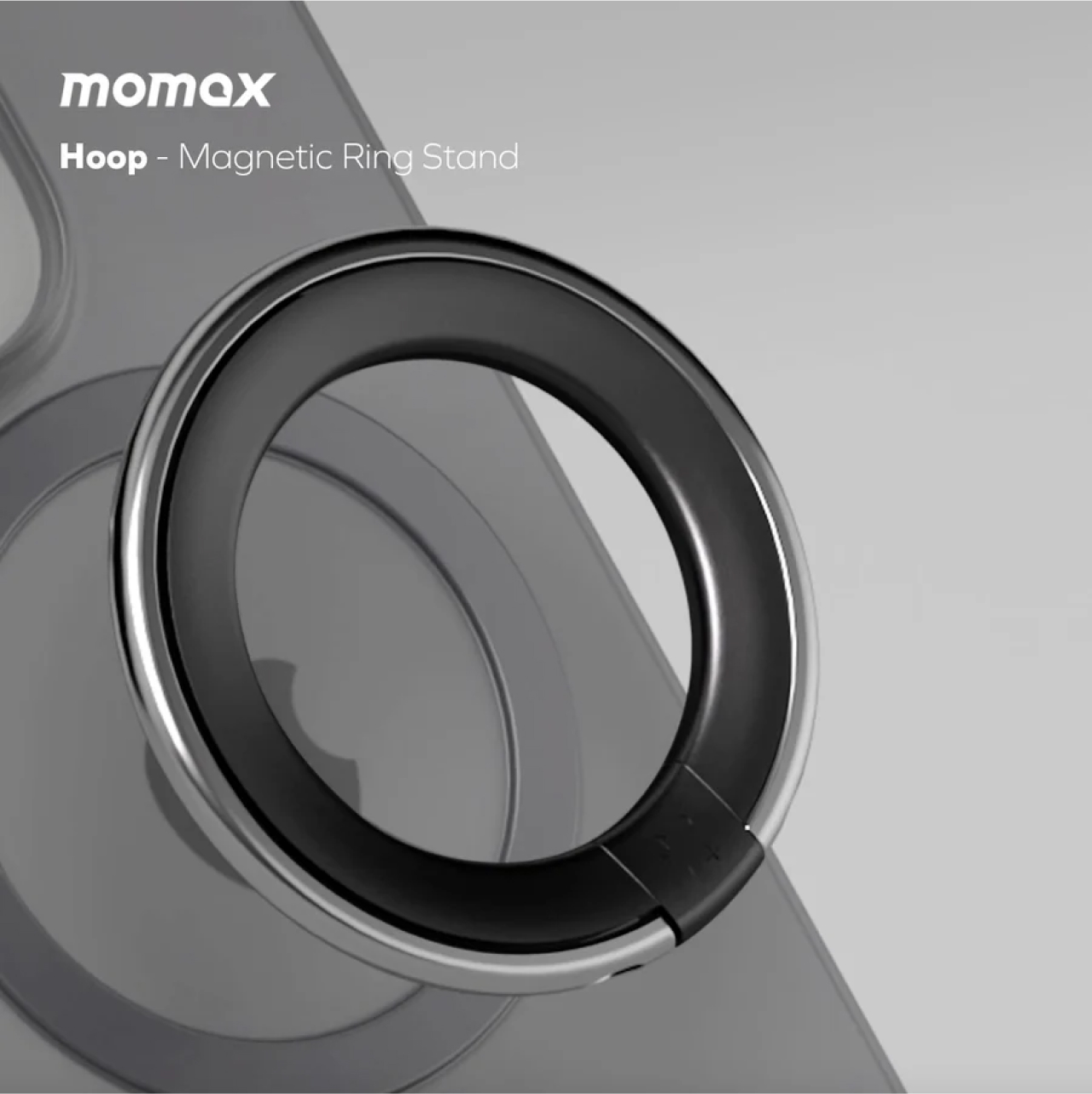 Momax Magnetic Ring Holder Plate Universal MagSafe Kick Stand Samsung iPhone - Gambar 2