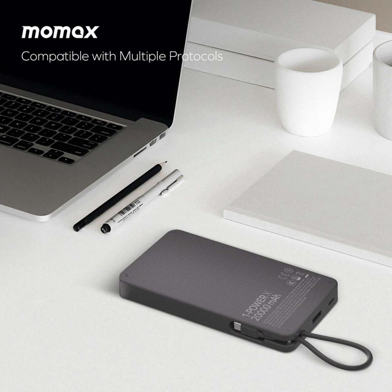 Powerbank iPhone 16 15 iPad Momax 1-Power X 3in1 10000mAh/20000mAh Build in USB C 20W Fast Charging - Gambar 4