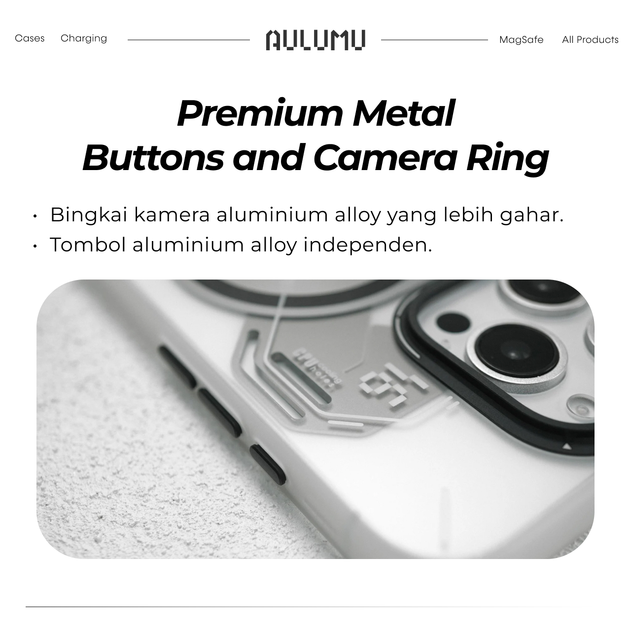 Case iPhone 16 Pro Max Plus Aulumu Frosted MagSafe Cooling Matte Anti Shock Crack Hybrid Casing - Gambar 3