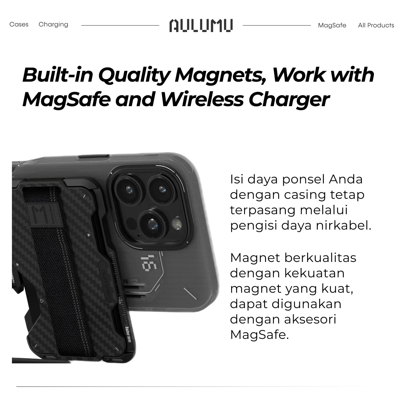 Case iPhone 16 Pro Max Plus Aulumu Frosted MagSafe Cooling Matte Anti Shock Crack Hybrid Casing - Gambar 7