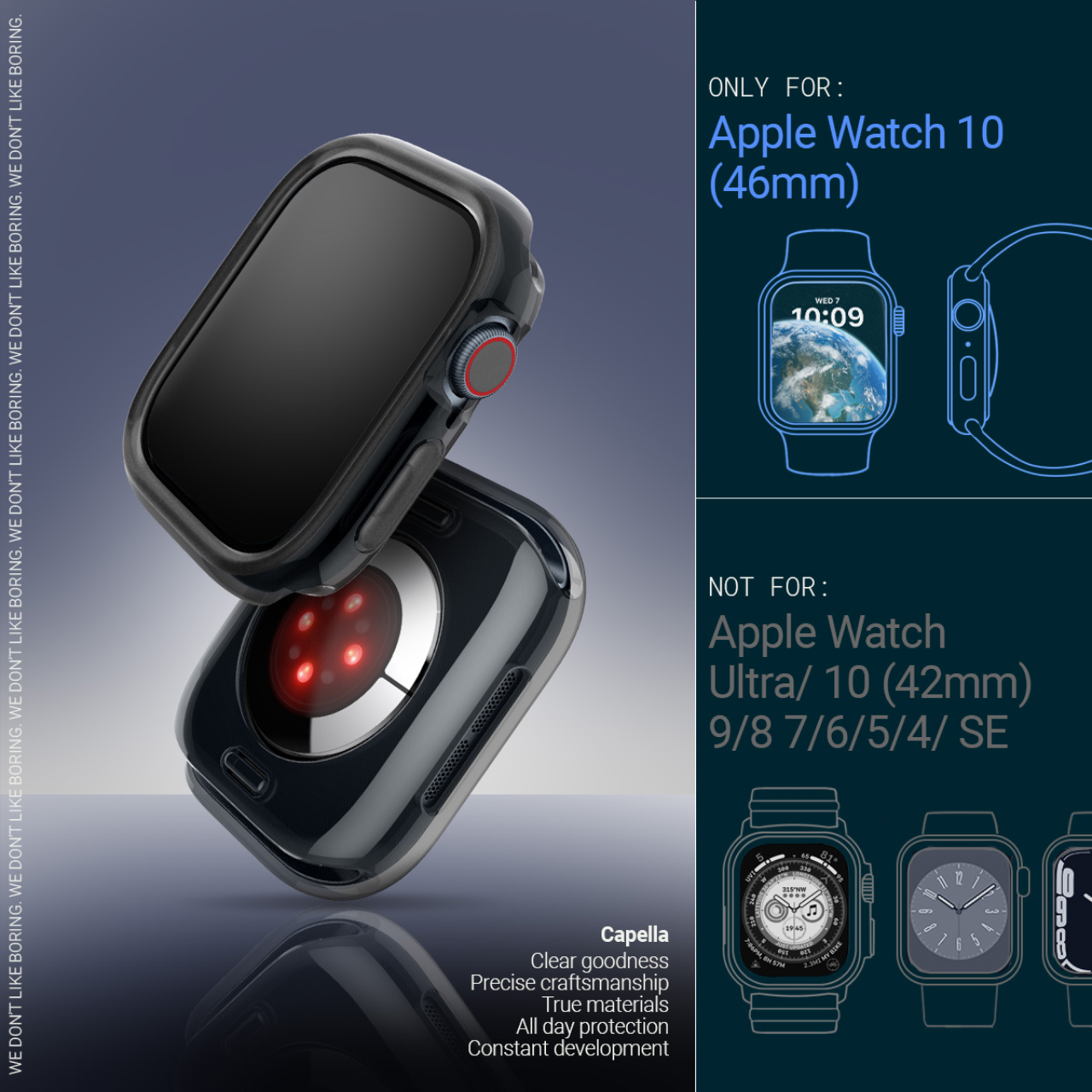 Case Apple Watch 10 46mm/42mm Caseology by Spigen Capella sSoftcase Anti Crack Gores Cover Casing - Gambar 3