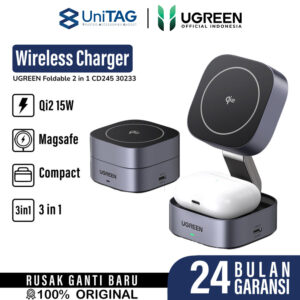 Wireless Charger Stand UGREEN MagSafe for iPhone Airpods Magnetic Foldable 15W Qi2 Fast Charging