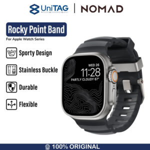 Strap Apple Watch Ultra 2 10/9/8/7/SE 49/46/45/44/42/41mm Nomad Rocky Point Sport Rubber Soft Band