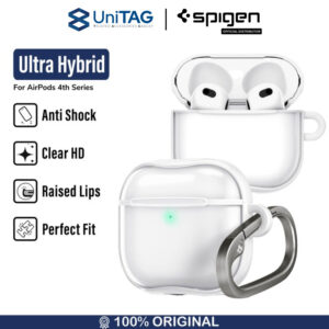 Case AirPods Gen 4 Spigen Ultra Hybrid Anti Scratch Gores Hardcase Slim Clear Transparan Casing
