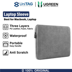 Tas Pouch Sleeve Case Laptop /Macbook 13 / 15.4 UGREEN Leather Premium