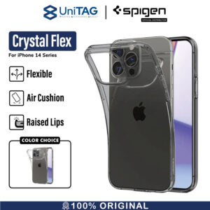 Case iPhone 14 Pro Max Plus Spigen Crystal Flex Clear TPU Slim Casing