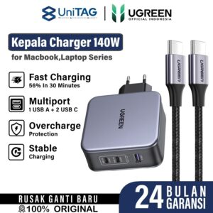 Wall Charger Adaptor UGREEN 140W USB A Type C GaN PD QC Fast Charging
