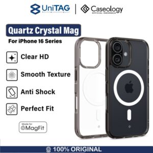 Case iPhone 16 Pro Max Plus Caseology by Spigen Quartz Crystal MagFit MagSafe Anti Shock Casing