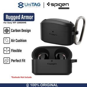 Case Sony WF-1000XM5 Spigen Rugged Armor Carbon Softcase Cover Casing