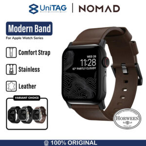 Strap Apple Watch 7/6 45/44/42mm 41/40mm Nomad Modern Horween Leather