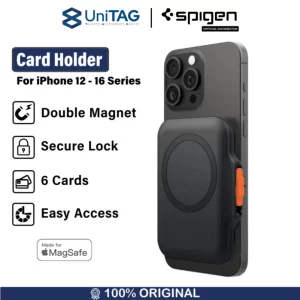 Dompet Kartu Card Holder MagSafe Spigen Tintap Magnetic Wallet for iphone 16 15 14 13 12 Pro Max Plus