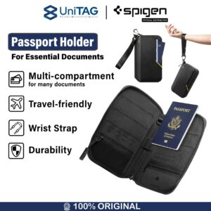 Passport Holder Spigen Smart Clutch Fabric Wallet Dompet Kartu Penyimpanan Dokumen Storage Premium