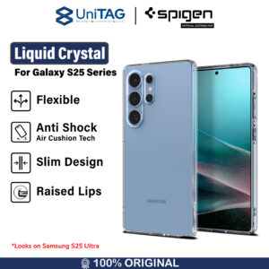Case Samsung Galaxy S25 Ultra Plus Spigen Liquid Crystal Slim Thin Clear Anti Shock Crack Casing