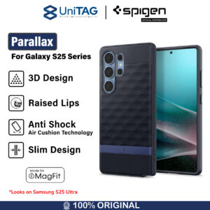 Case Samsung Galaxy S25 Ultra Plus Spigen Parallax 3D Magnetic MagFit Anti Crack Shock Hybrid Casing