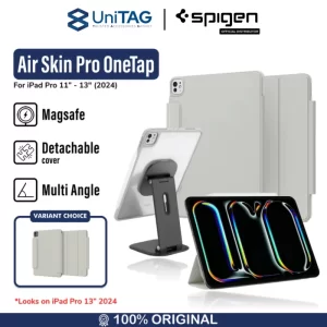 Case iPad Pro 11 13 M4 2024 Spigen Air Skin Folio Pro OneTap Flip Cover Anti Shock Crack Casing