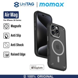 Case iPhone 16 Series Pro Max Plus Momax AI.R Magsafe Magnetic anti shock crack ring hole casing