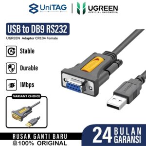 Converter Adapter Cable USB to Serial DB9 RS232 UGREEN Male / Female