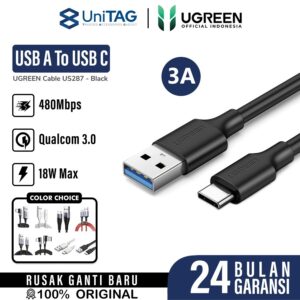 Cable Data USB A 2.0 to USB Type C UGREEN QC3.0 Fast Charging Kabel US287 US288