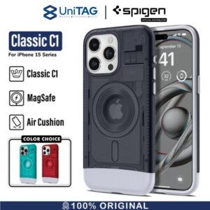 Case iPhone 15 Pro Max Plus Spigen Classic C1 MagSafe Anti Shock Crack