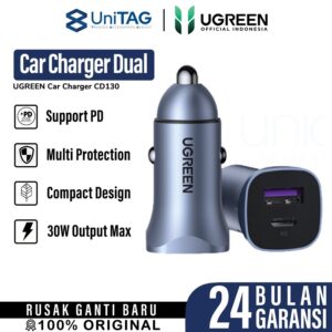 Car Charger Dual Port USB A / USB C UGREEN PD QC 30W Fast Charging