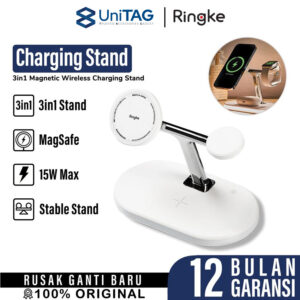Magnetic Wireless Charging Stand Ringke 3 in 1 Magsafe Holder 15W LED