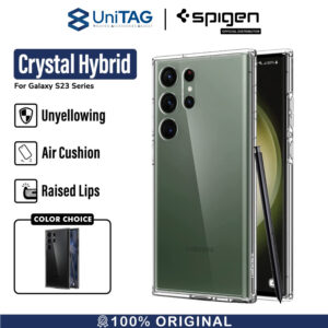 Case Samsung Galaxy S23 Ultra Plus Spigen Crystal Hybrid Clear Casing