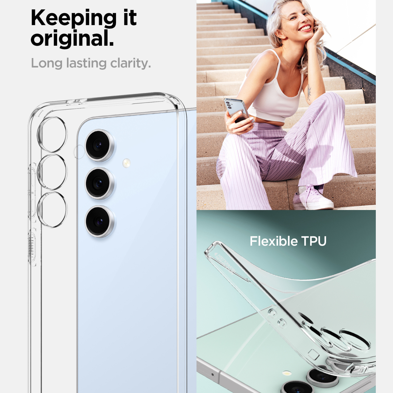 Case Samsung Galaxy S24 FE Spigen Crystal Flex Clear Slim Anti Shock Crack Softcase Cover Casing - Gambar 5