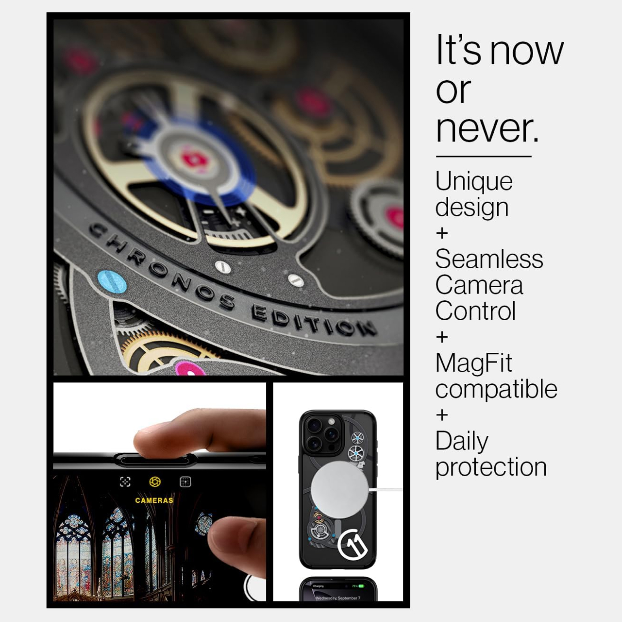 Case iPhone 16 Series Pro Max Plus Spigen Ultra Hybrid T C11 Magfit MagSafe Anti Shock Camera Control Casing - Gambar 8