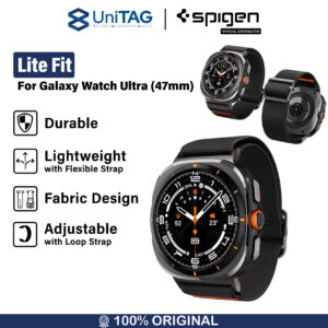 Strap Samsung Galaxy Watch Ultra 47mm Spigen Lite Fit Premium Nylon Loop Stylish Sport Band Tali