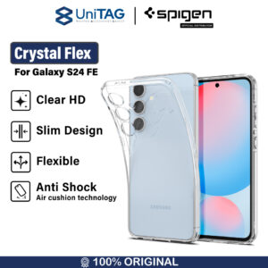 Case Samsung Galaxy S24 FE Spigen Crystal Flex Clear Slim Anti Shock Crack Softcase Cover Casing